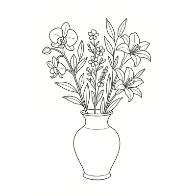 Flower Vase Coloring Pages for Kids – Coloring Sheets 2026
