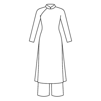 Graceful Áo Dài Coloring Pages for Kids 2026
