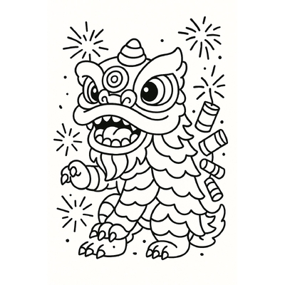 Lion Dance Coloring Pages for Kids – Unicorn Head Coloring Sheets 2026