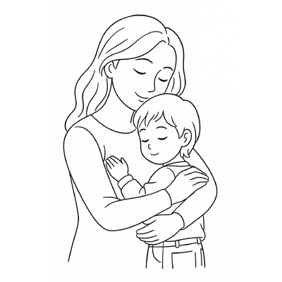 Mother and Child Coloring Pages 2026 - Creative Love for Kids