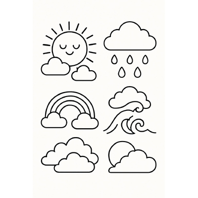 Natural Phenomena Coloring Pages for Kids 2026 - Creativity and Learning