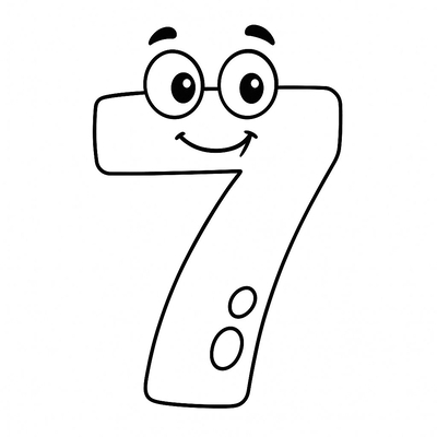 Number 7 Coloring Pages for Kids 2026 - Free PDF Download