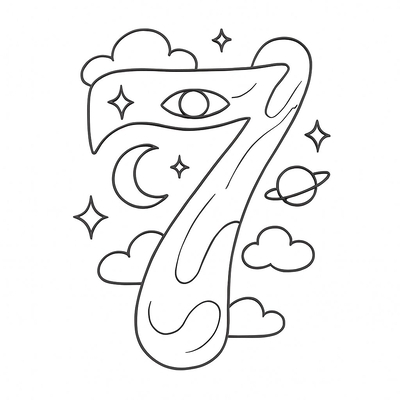 Number 7 Coloring Pages for Kids 2026 - Free PDF Download