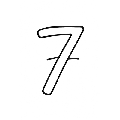 Number 7 Coloring Pages for Kids 2026 - Free PDF Download