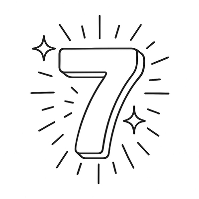 Number 7 Coloring Pages for Kids 2026 - Free PDF Download