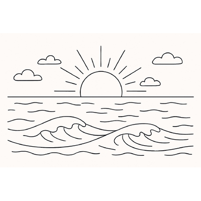 Ocean Coloring Pages for Kids – Beach Scene Coloring Sheets 2026