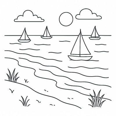 Ocean Coloring Pages for Kids – Beach Scene Coloring Sheets 2026