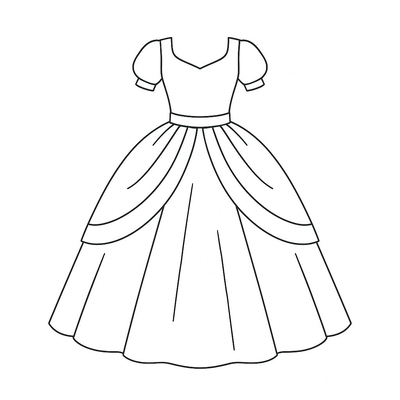 Princess Dress Coloring Pages for Kids – Beautiful Coloring Pictures 2026