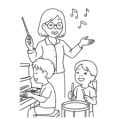 Teacher Coloring Pages for Kids 2026 - Preschool Coloring Pictures