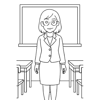 Teacher Coloring Pages for Kids 2026 - Preschool Coloring Pictures