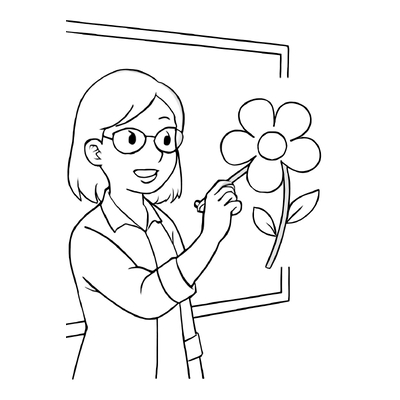 Teacher Coloring Pages for Kids 2026 - Preschool Coloring Pictures