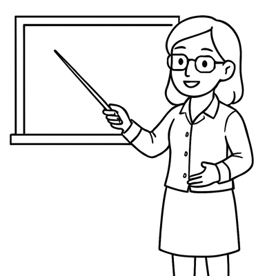 Teacher Coloring Pages for Kids 2026 - Preschool Coloring Pictures
