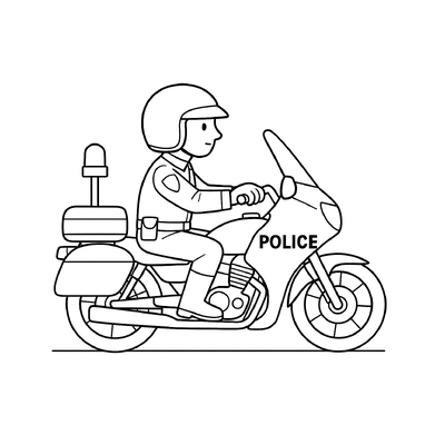 Traffic Police Coloring Pages for Kids – Coloring Sheets 2026