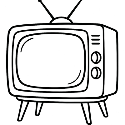 TV Coloring Pages for Kids - TV Coloring Pictures 2026