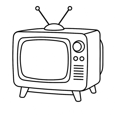 TV Coloring Pages for Kids - TV Coloring Pictures 2026