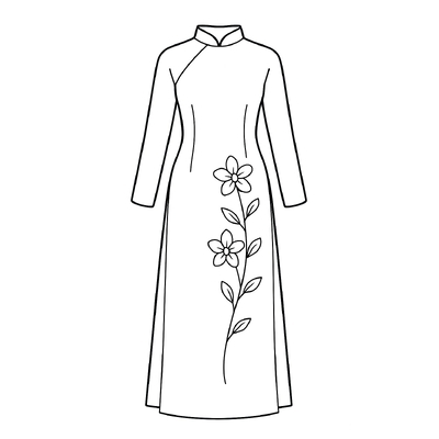 Vietnamese Ao Dai Coloring Pages for Kids – Download PDF 2026