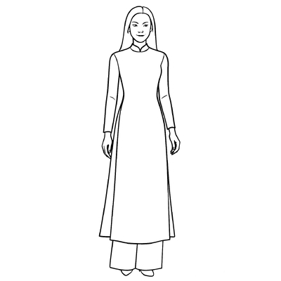 Vietnamese Ao Dai Coloring Pages for Kids – Download PDF 2026