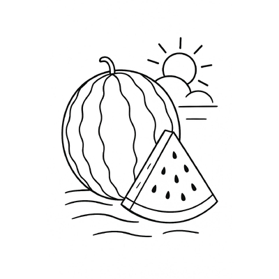 Watermelon Coloring Pages for Kids 2026 – Free PDF Sheets