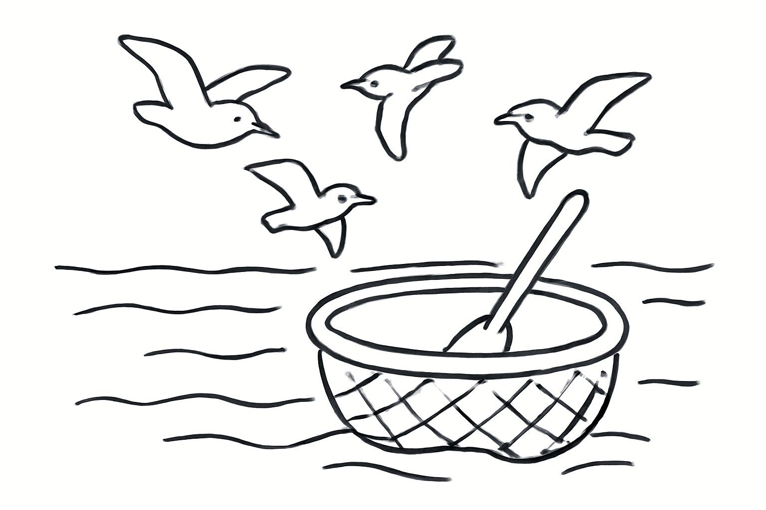 Beautiful Basket Boat Coloring Pages for Kids – Free Download 2026