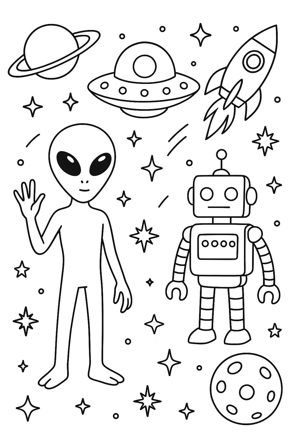 Science Fiction Coloring Book