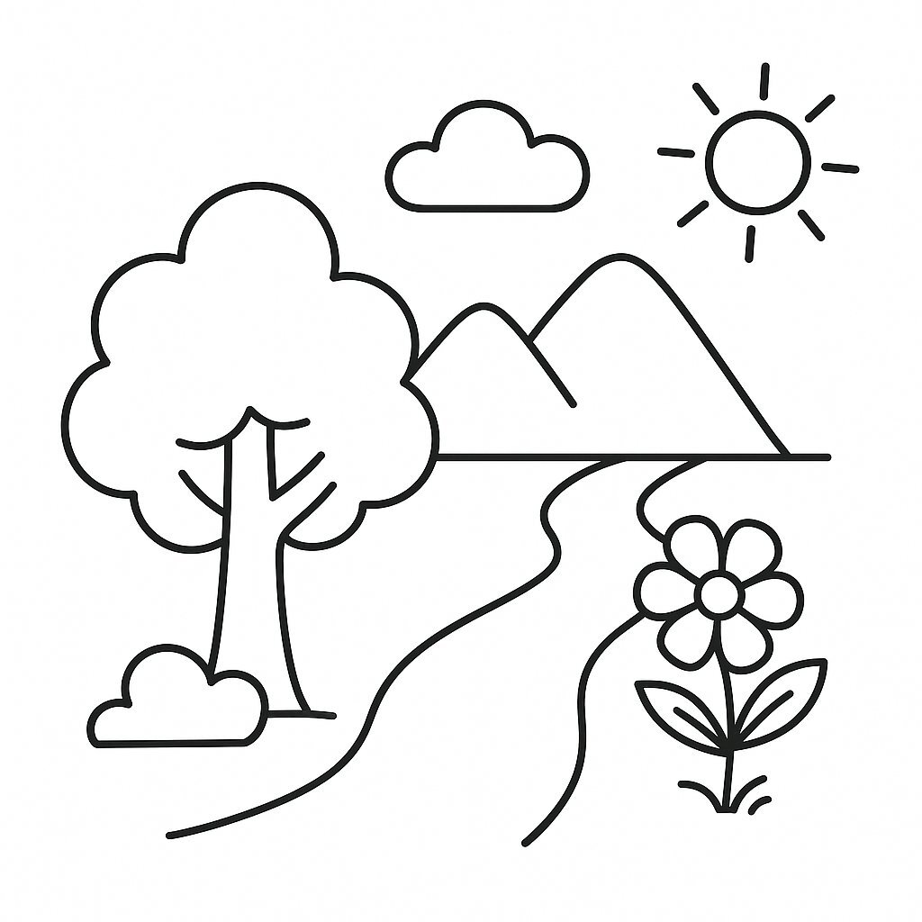 Nature Coloring Book