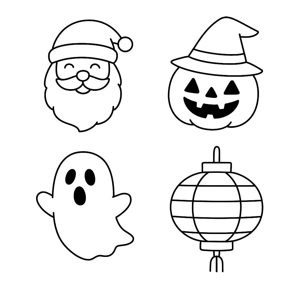 Festive Coloring Book