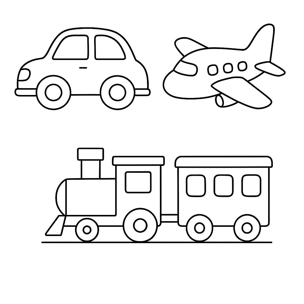Vehicle Coloring Book