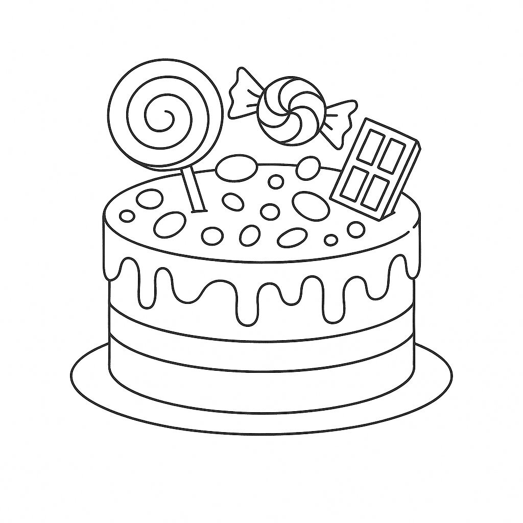 Cake Coloring Pages for Kids 2026 – Fun PDF Download