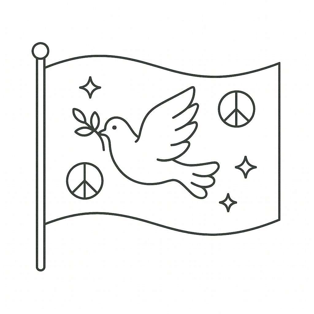 Peace Symbol Flag