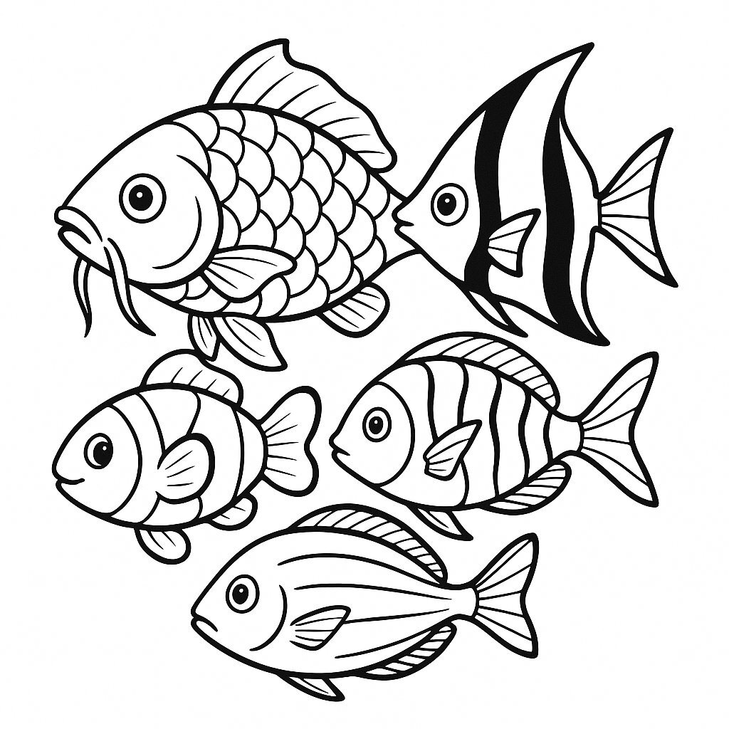 Koi Fish Coloring Pages for Kids 2026