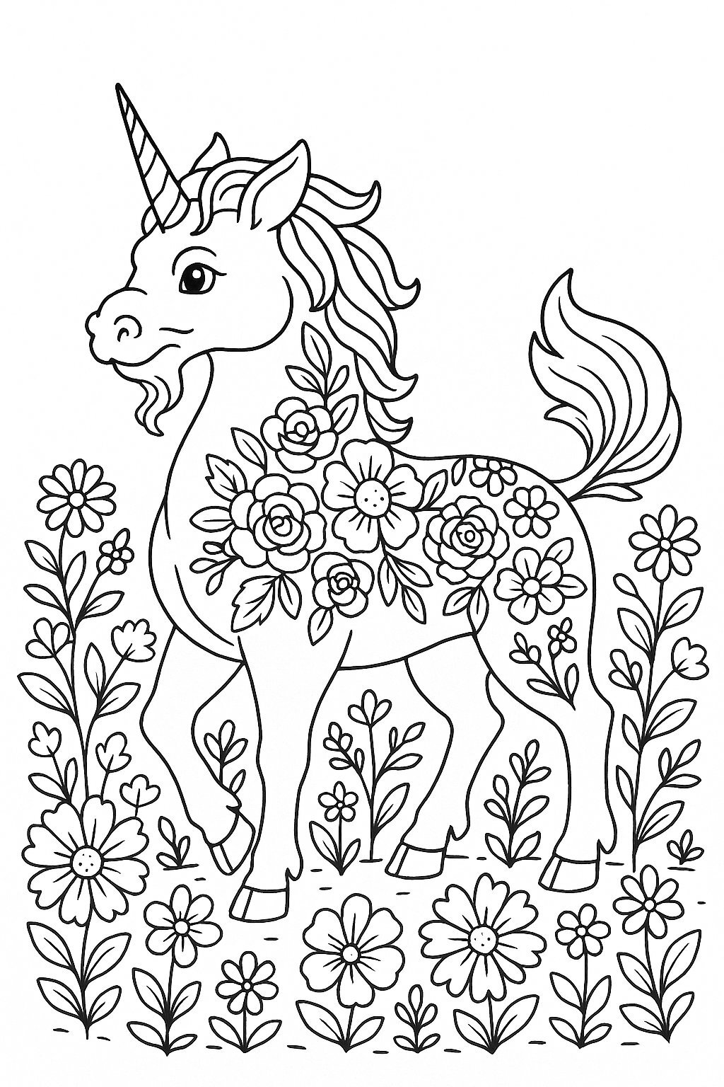 Floral Unicorn