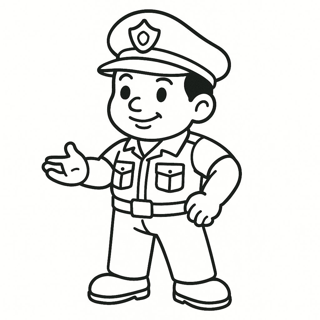 Retro Police Officer