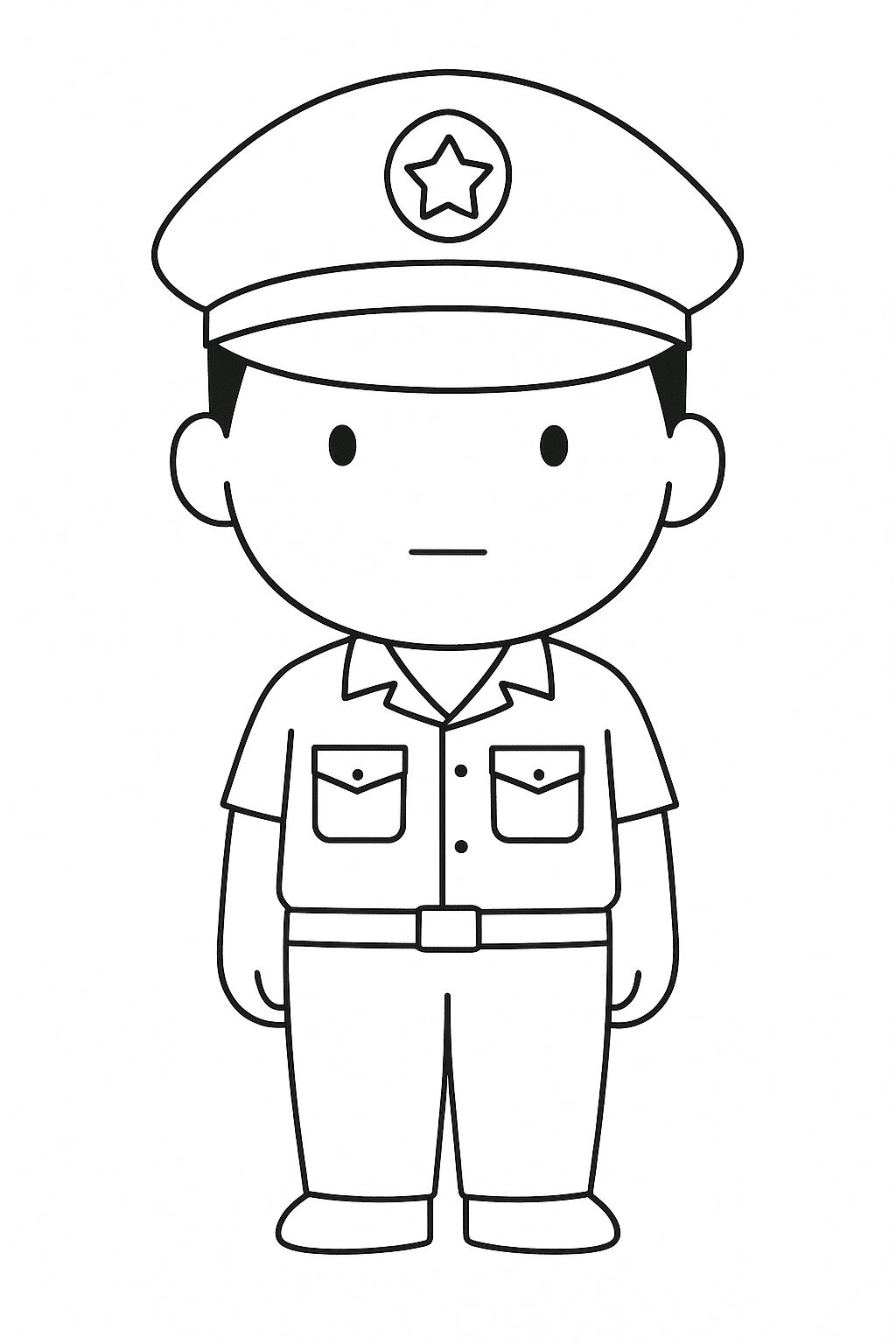 Minimalist Police Officer