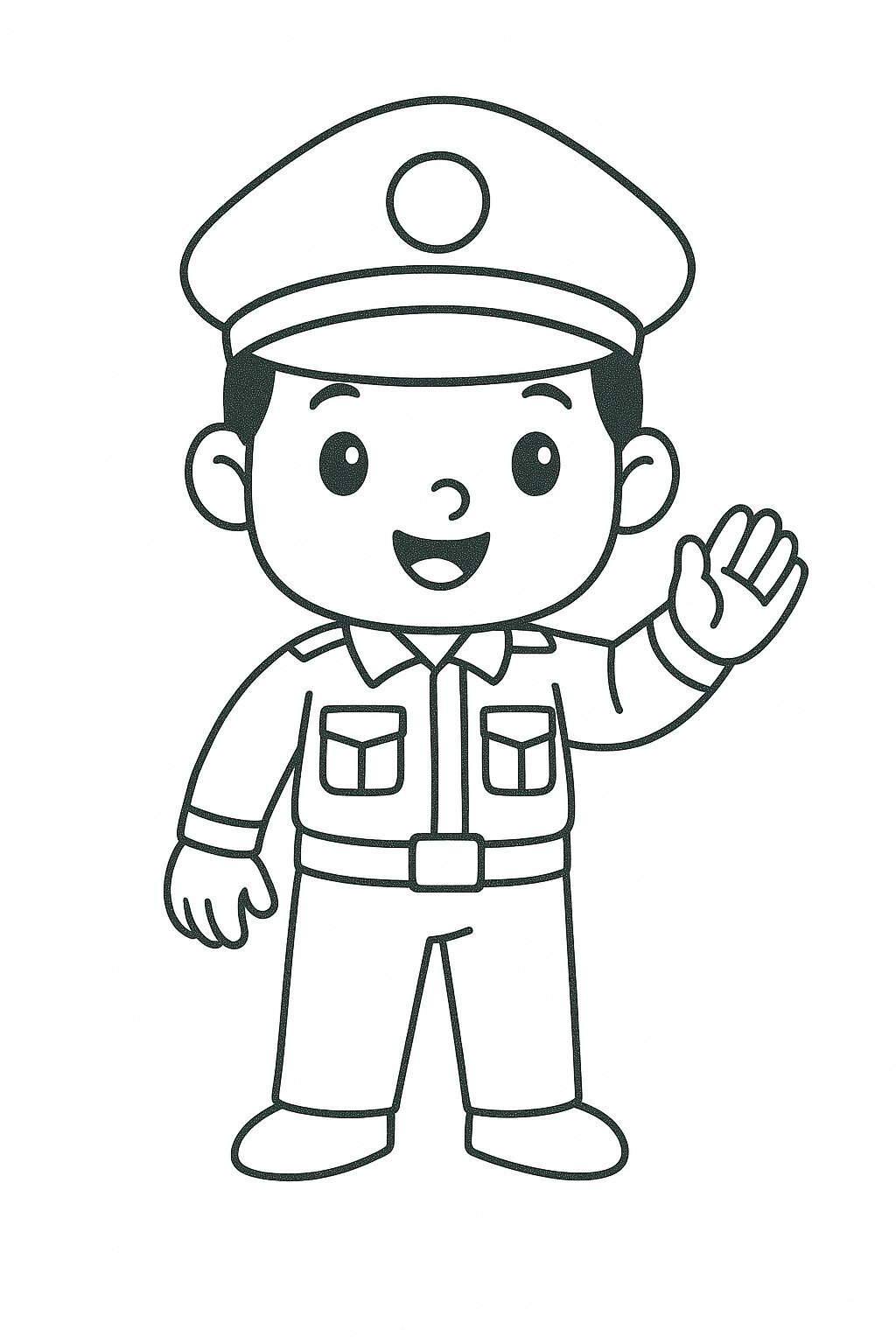 Cartoon Kid-Friendly Police