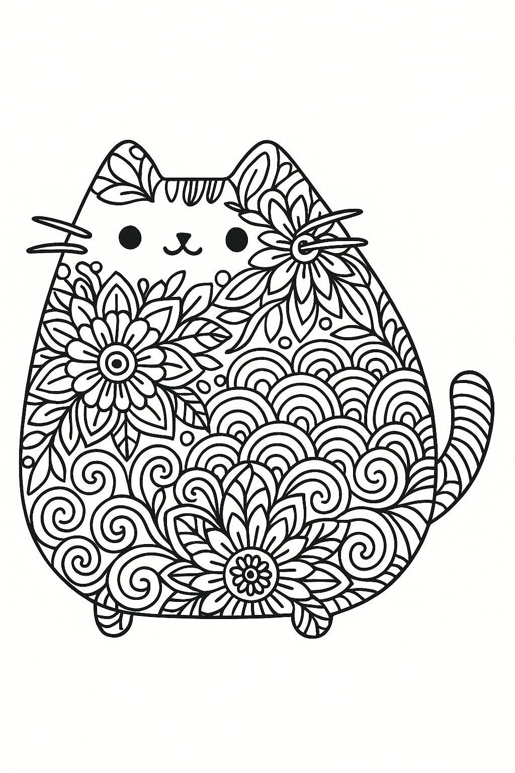 Zentangle Art Pusheen
