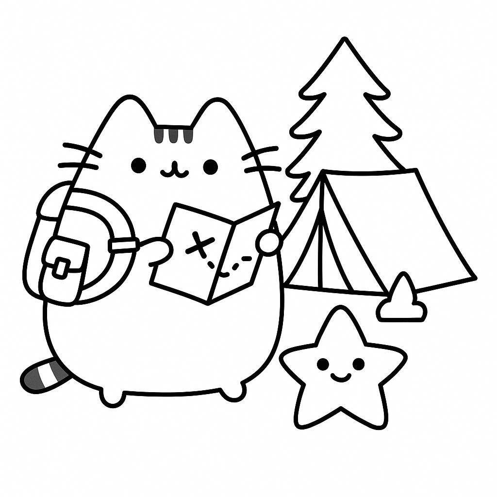 Pusheen Cat Coloring Pages for Kids 2026 – Free PDF Download