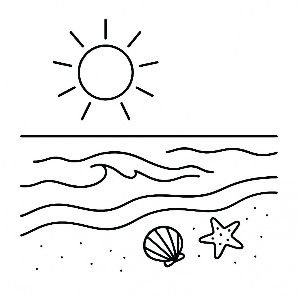 Sunny Seaside Landscape Style