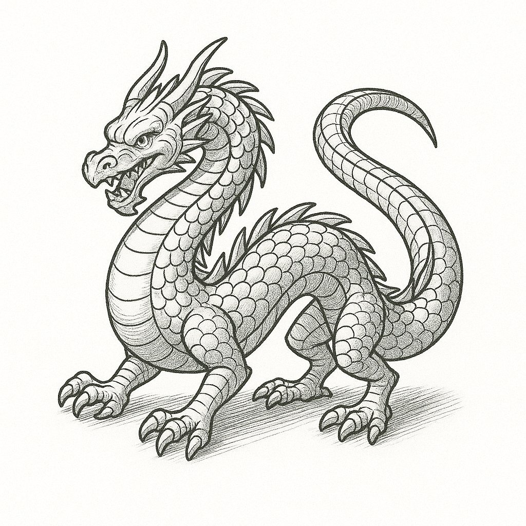 Detailed 3D Dragon