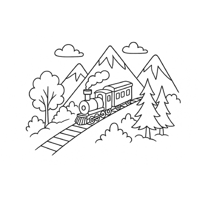 Beautiful Train Coloring Pages for Kids – Free Download 2026