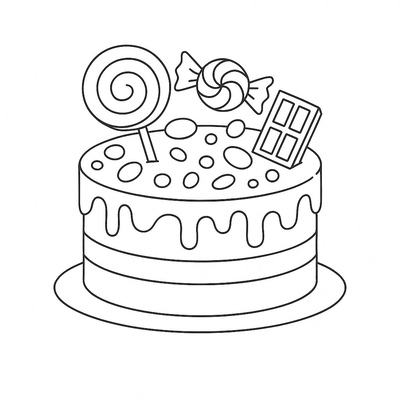 Cake Coloring Pages for Kids 2026 – Fun PDF Download