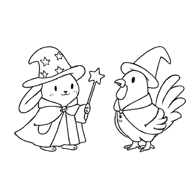 Coloring Pages of the Fox, the Rabbit, and the Rooster for Kids 2026