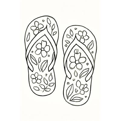 Cute Sandal Coloring Pages for Kids – Free Download 2026