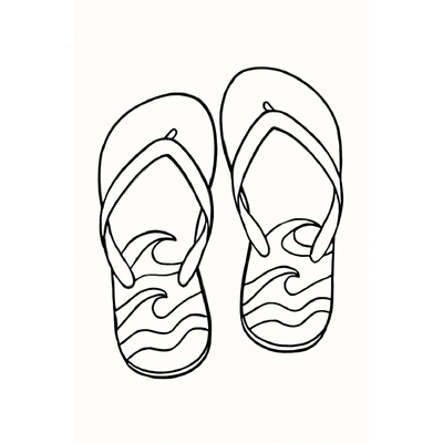 Cute Sandal Coloring Pages for Kids – Free Download 2026