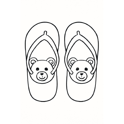 Cute Sandal Coloring Pages for Kids – Free Download 2026