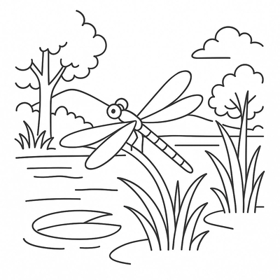 Dragonfly Coloring Pages for Kids 2026