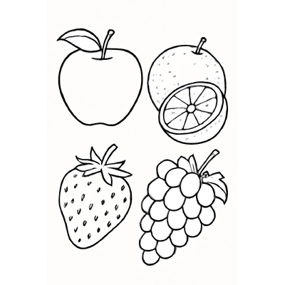 Fruit Coloring Pages for Kids 2026 – Free PDF Download