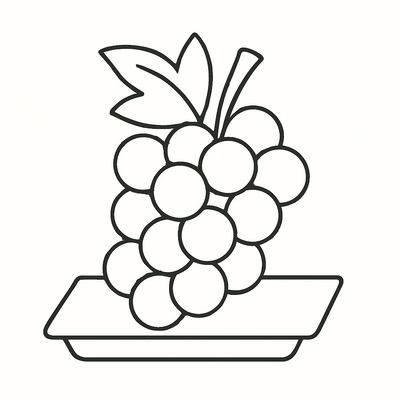Grapes Coloring Pages for Kids 2026