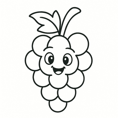 Grapes Coloring Pages for Kids 2026