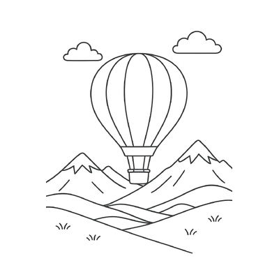 Hot Air Balloon Coloring Pages for Kids 2026 – Free PDF Sheets