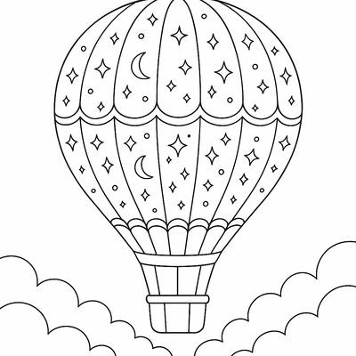 Hot Air Balloon Coloring Pages for Kids 2026 – Free PDF Sheets